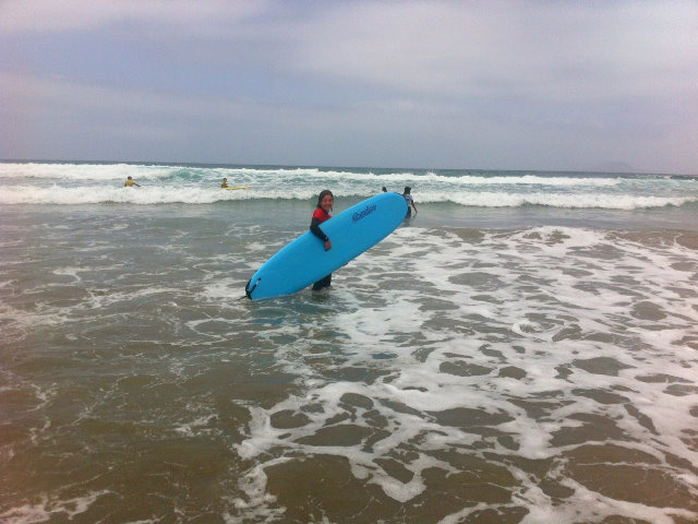 Surfer à Famara