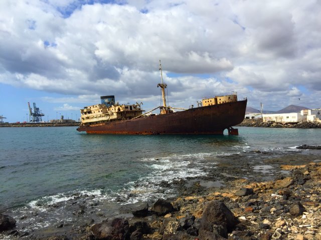 The Telamon shipwreck off Lanzarote