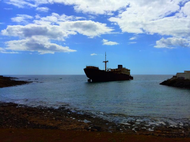 The Telamon shipwreck off Lanzarote